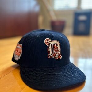 Black Baseball Cap with Orange Logo